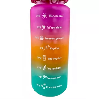 Sticlă sport motivațională 3 în 1, 2000 ml + 900 ml + 300 ml