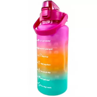 Sticlă sport motivațională 3 în 1, 2000 ml + 900 ml + 300 ml