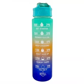 Sticlă sport motivațională 3 în 1, 2000 ml + 900 ml + 300 ml