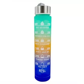 Sticlă sport motivațională 3 în 1, 2000 ml + 900 ml + 300 ml