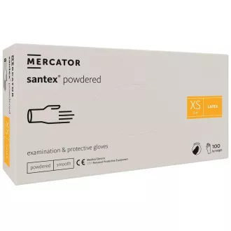 SANTEX PUDRATE – Mănuși din latex pudrate, culoarea corpului, 100 buc.