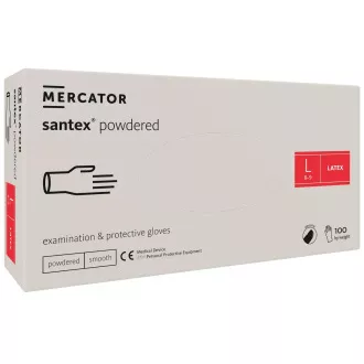 SANTEX PUDRATE – Mănuși din latex pudrate, culoarea corpului, 100 buc.