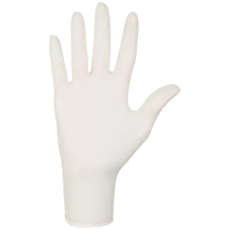 DERMAGEL COATED - Mănuși albe de latex fără pudră, strat interior de polimer, 100 buc