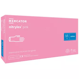 NITRYLEX PINK - Mănuși de nitril (fără pudră) roz, 100 buc