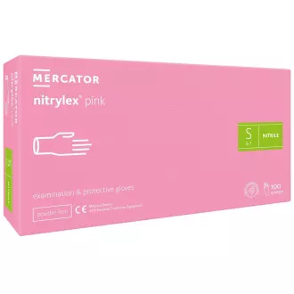 NITRYLEX ROZ - Mănuși de nitril (fără pudră) roz, 100 buc.