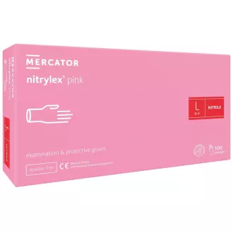 NITRYLEX ROZ - Mănuși de nitril (fără pudră) roz, 100 buc.