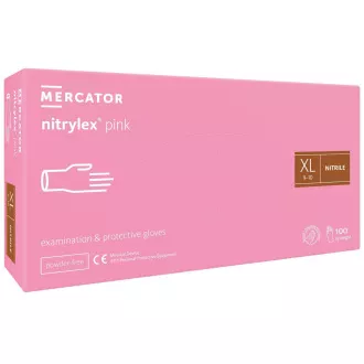 NITRYLEX ROZ - Mănuși de nitril (fără pudră) roz, 100 buc.