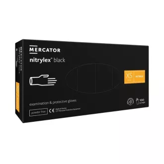 NITRYLEX BLACK - Mănuși de nitril (fără pudră) negre, 100 buc.