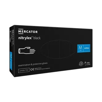 NITRYLEX BLACK - Mănuși de nitril (fără pudră) negre, 100 buc.