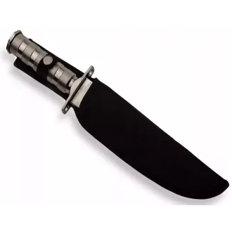 Cuțit tactic MILITARY FINKA SURVIVAL 35 cm negru/argintiu