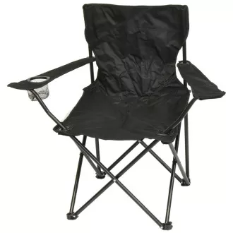 Scaun pliabil de camping, negru