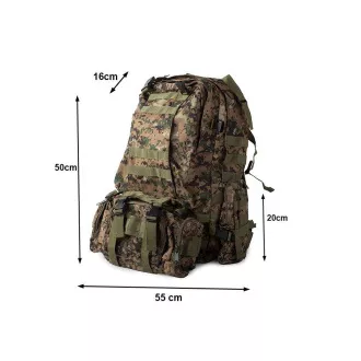 Rucsac camuflaj Lynx, camuflaj militar - 48,5 l