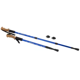 Bețe de trekking pentru nordic walking cu mâner ergonomic din plută, 135 cm, 2 buc.