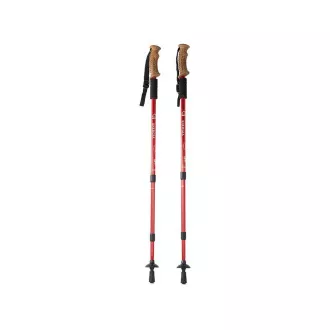 Bețe de trekking pentru nordic walking cu mâner ergonomic din plută, 135 cm, 2 buc.