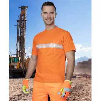 Tricou ARDON®XAVER cu reflex. dungă portocalie | H17256/