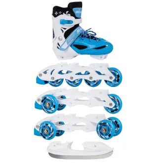 Patine cu rotile 4in1 Enero KIDS - albastru-alb
