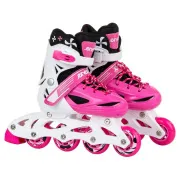 Patine cu rotile 4in1 Enero KIDS - roz-alb