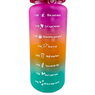Sticlă sport motivațională 3 în 1, 2000 ml + 900 ml + 300 ml