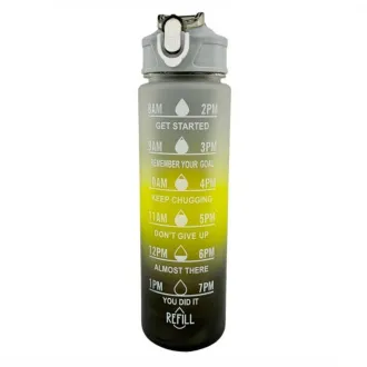 Sticlă sport motivațională 3 în 1, 2000 ml + 900 ml + 300 ml