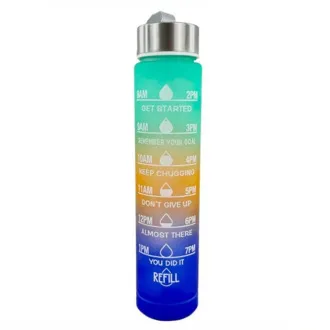 Sticlă sport motivațională 3 în 1, 2000 ml + 900 ml + 300 ml