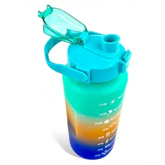 Sticlă sport motivațională 3 în 1, 2000 ml + 900 ml + 300 ml