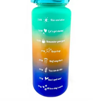 Sticlă sport motivațională 3 în 1, 2000 ml + 900 ml + 300 ml