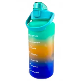 Sticlă sport motivațională 3 în 1, 2000 ml + 900 ml + 300 ml