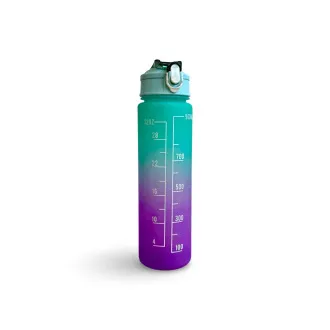 Sticlă sport cu inscripție motivațională 1l
