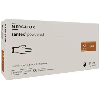 SANTEX PUDRATE – Mănuși din latex pudrate, culoarea corpului, 100 buc. SANTEX PUDRATE – Mănuși din latex pudrate, culoarea corpului, 100 buc.