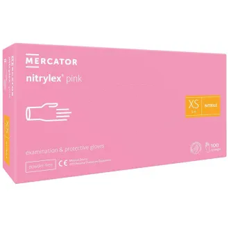 NITRYLEX ROZ - Mănuși de nitril (fără pudră) roz, 100 buc.