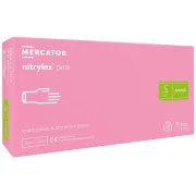 NITRYLEX ROZ - Mănuși de nitril (fără pudră) roz, 100 buc.