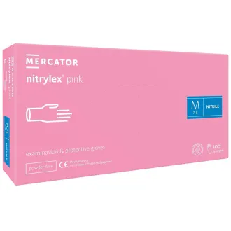 NITRYLEX ROZ - Mănuși de nitril (fără pudră) roz, 100 buc.