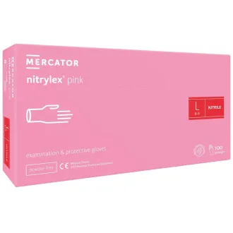 NITRYLEX ROZ - Mănuși de nitril (fără pudră) roz, 100 buc.