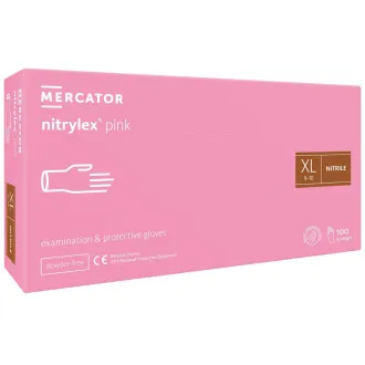 NITRYLEX ROZ - Mănuși de nitril (fără pudră) roz, 100 buc.