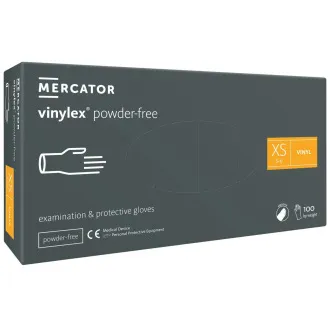 VINYLEX FĂRĂ PUDRĂ - Mănuși din vinil (fără pudră) albe, 100 buc.