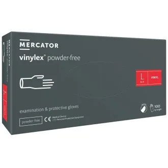 VINYLEX FĂRĂ PUDRĂ - Mănuși din vinil (fără pudră) albe, 100 buc.
