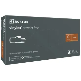 VINYLEX FĂRĂ PUDRĂ - Mănuși din vinil (fără pudră) albe, 100 buc.