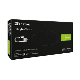 NITRYLEX BLACK - Mănuși de nitril (fără pudră) negre, 100 buc.