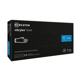 NITRYLEX BLACK - Mănuși de nitril (fără pudră) negre, 100 buc.