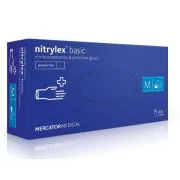 NITRYLEX BASIC - Mănuși de nitril (fără pudră) albastru închis, 100 buc