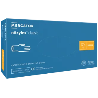 NITRYLEX CLASSIC - Mănuși de nitril (fără pudră) albastre, nesterile - 100 buc. NITRYLEX CLASSIC - Mănuși de nitril (fără pudră) albastre, nesterile - 100 buc.