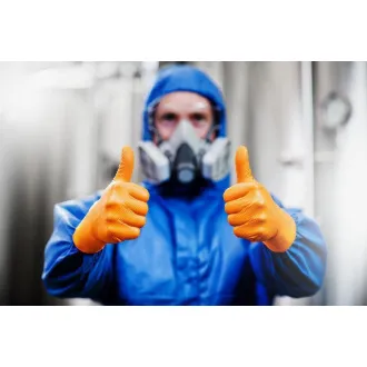 Mănuși MERCATOR® GOGRIP - din nitril, fără pudră, 50 buc, portocalii