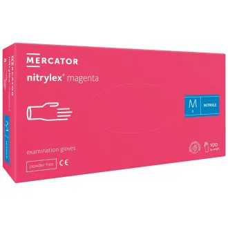 NITRYLEX MAGENTA - Mănuși de nitril (fără pudră), 100 buc