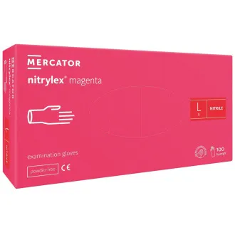 NITRYLEX MAGENTA - Mănuși de nitril (fără pudră), 100 buc