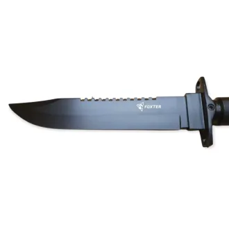 Cuțit tactic MILITARY FINKA SURVIVAL 35 cm negru/argintiu