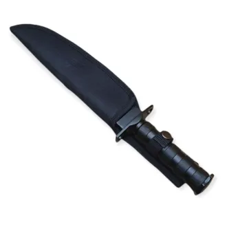 Cuțit tactic MILITARY FINKA SURVIVAL 35 cm negru/argintiu