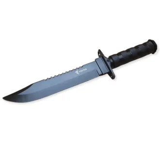 Cuțit tactic MILITARY FINKA SURVIVAL 35 cm negru/argintiu