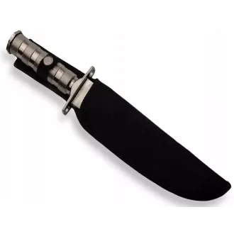 Cuțit tactic MILITARY FINKA SURVIVAL 35 cm negru/argintiu