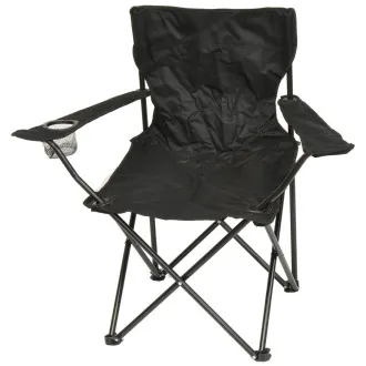 Scaun pliabil de camping, negru Scaun pliabil de camping, negru