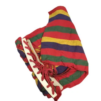 Hamac din bumbac 270x80cm, pentru o persoană, capacitate de încărcare 130kg